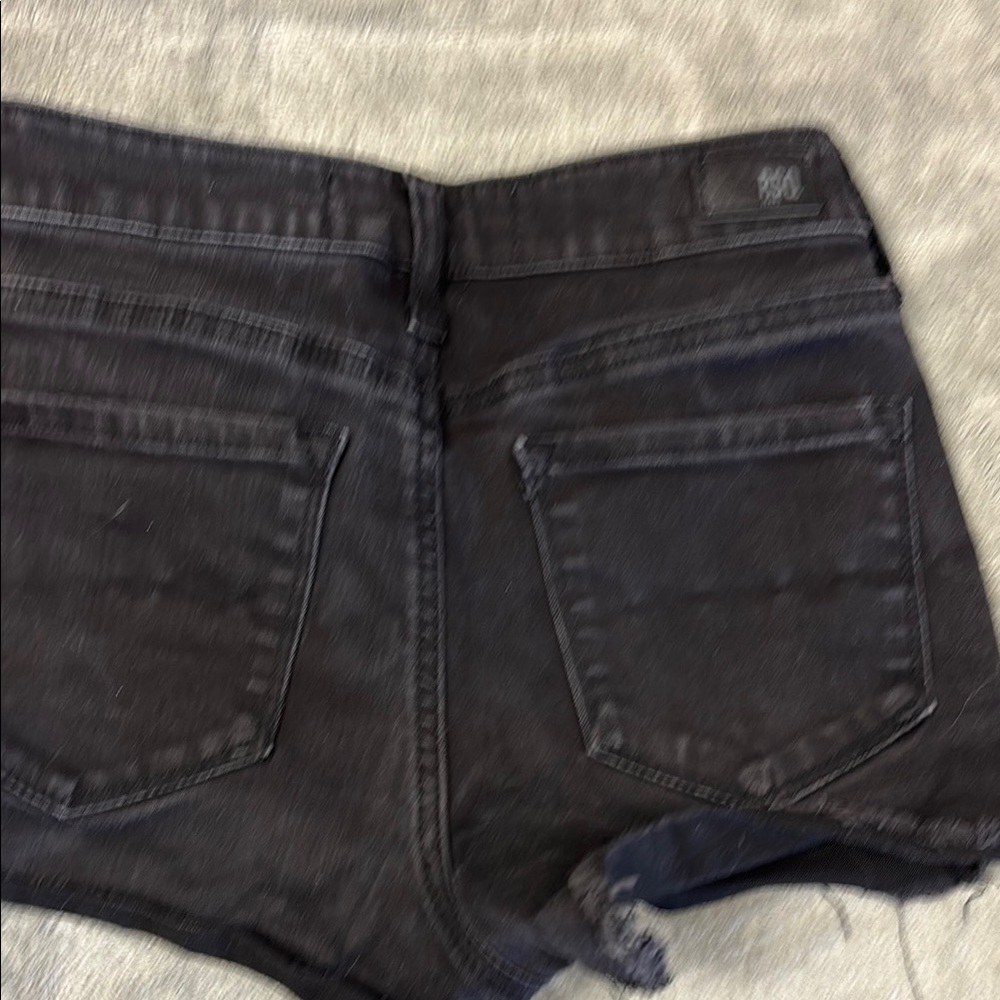Trendy Black Denim Shorts